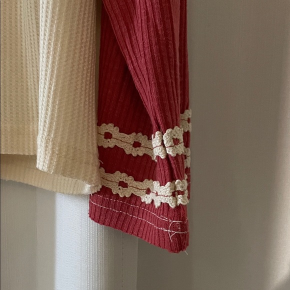 POL Red and Cream Long Sleeve Tee - Picture 3 of 10